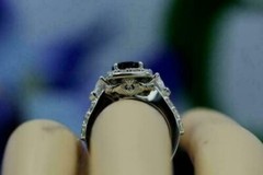 2Ct Round Cut Sapphire Lab Created Diamond Engagement & Wedding 925 Silver Ring