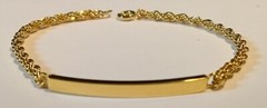 Vintage Speidel USA Goldtone ID Bracelet – NOS