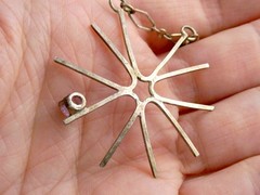Vintage Sterling Silver Pale Purple Sapphire Star Pendant Necklace 7.6g 24 Inch