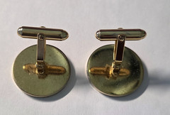 Vintage Cufflinks Made with Genuine Silver Mercury Dime 2.2 cm Dated 1944 & 1937