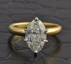 3.50Ct White Diamond Antique Art Deco Vintage Engagement Ring 14K Yellow Gold FN