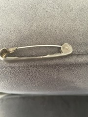 VINTAGE STERLING SILVER BABY DIAPER PIN unmarked No Brand