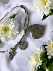VTG .925 If God Brings You To It, He Will Bring You Through It Charm Bracelet