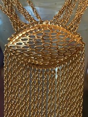Rare Vintage Monet 70s Sculptural Multi Strand Tassle Necklace
