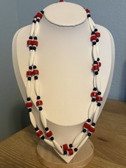 Lot of 5 Vintage Plastic Necklaces Various Colors Costume Jewelry 52”