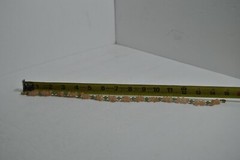 Vintage Jade Pink and Green Bead 15″Necklace Hand Strung Gold Tone Twist Closure