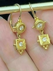 Round Cut Lab Created Diamond Bridal Wedding Pretty Gift Earring In 925 Silver