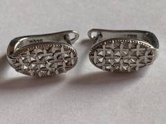 Vintage Earrings 925 Sterling Silver Weight 3.1g Rh plated Ukrainian jewelry Art