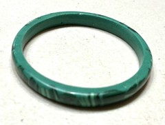 Vintage Antique Malachite Stone Gemstone Jade Green Handmade Bangle Bracelet