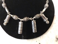 Sterling Silver Necklace With Charms Handmade Vintage Unique