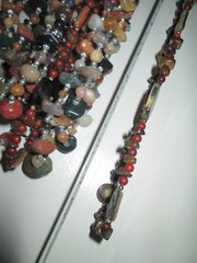 LOT 9 Wearable CHUNKY Semi-Precious Stones bead abalone seed necklace 2.61 lbs