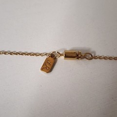 Vintage Lady Remington Signed “LR” Necklace Gold Tone Rose Floral Design Pendant