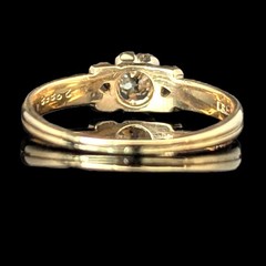 Vintage Old European Cut Diamond 14k Yellow Gold Ring by Lander Bros Engagement