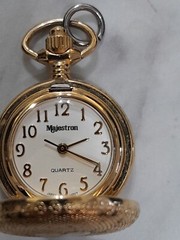Majestrone Locket Watch Pendant No Chain Gold Tone Japan MOVT