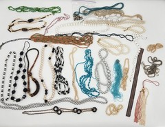Lot of Vintage Beaded Necklace Assorted Colors Styles Pearls Chains