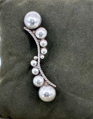 RARE VINTAGE MODERNIST BROOCH Solid Marked MEXICO (0900) Pre 1920. 2 1/2” Long