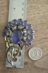Absolutely stunning large 40s Statement Piece Pot Metal Brooch