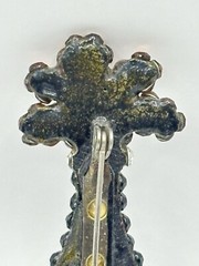 Vintage Richard Kerr Rhinestone Encrusted Champagne Brooch / Pin RARE