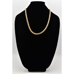 Casual Corner Vintage Necklace Rope Chain Chunky Gold Silver Signed 1990s Bin7B