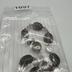 Vintage Chunky Smoky Quartz & Coin Pearl Necklace Sterling Silver Donna Dressler