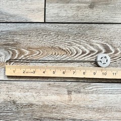 Vintage Good Luck Star Token Necklace Chain Silver Tone