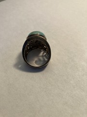 Vintage Heirloom Turquoise 925 Silver Ring SIZE 7 with Free Shipping