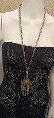 Tribal Boho Ottoman Style Ethnic Dome Lariat Necklace Vintage Tassel Statement