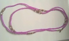 Vintage Cado Purple Amethyst Glass Rondelle Spacer Beaded Necklace 23 1/2 Inches