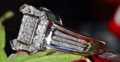 14k multi tone gold size 7 ring 1.25ct diamond invisible set handmade 7.1gr N10