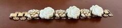 VTG Bracelet Prong-Set Roses & Prong-Set Stones Set in Flower Design Bracelet