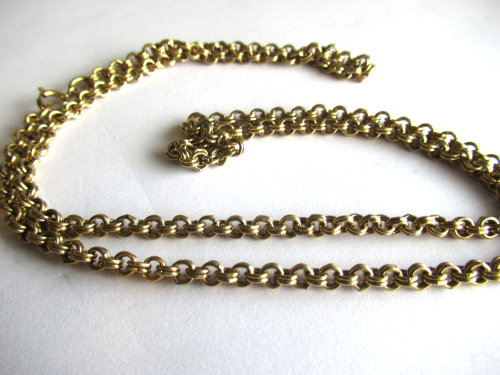 Vintage 60’s gold tone chain Necklace 24 inch