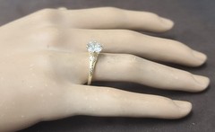 14k Yellow Gold Vintage Engagement Ring 1.45ct.Lab-Grown Old Euro Diamond