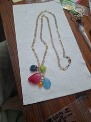 14/20 GF Gold Filled 33″ Multi Color Gemstone Necklace