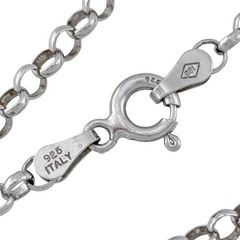 Vintage Italian Sterling Silver 925 Rolo Link Chain Necklace 18″