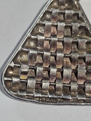 Vtg J. R. I. 925 Weaved Triangle Pendant On 925 Italy Chain