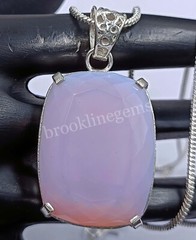 110.5 Ct Cushion Cut Natural Pink Opal EGL 925 Solid Silver Pendant Gems 5FRS