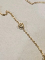 KIRK’S FOLLY Goldtone Necklace Hidden Angel Cherub Heart Pendant Charm 36″