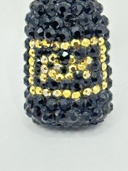 Vintage Richard Kerr Rhinestone Encrusted Champagne Brooch / Pin RARE