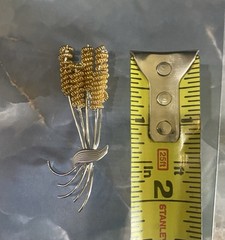 Silver and Gold Colored Metal Wheat Pin Brooch 2 Inch