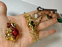 Vintage Brooch Lot Napier Casual Corner Key Dangle 3 Piece
