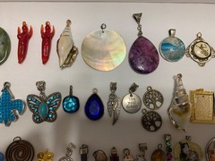 Vintage & Modern Costume Jewelry Pendant Charms Mixed Lot Of 110+