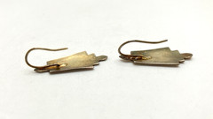 Vintage Sterling Silver with Gold-Plate Enamel Earrings