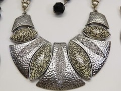 Vintage Jewelry Lot Black Faceted Glass Crystals Rhinestones Cabochon + D2106