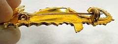 Vintage Seahorse Figural Brooch Pin Nautical Coastal Enamel Made Spain Beach