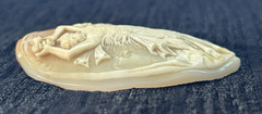 Antique Shell Cameo of Flora or Aurora and Cupid (Eros) Unmounted