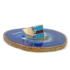 Taxco TC-104 Sterling Silver Lapis and Turquoise Inlay Ring