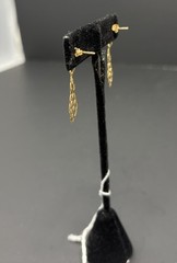 Vintage 14K Gold Filigree Dangle Earrings Pierced Lightweight Estate