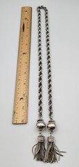 Vtg Barclay Tassel Rope Chain Lariat Style Necklace Bracelet Jewelry Set READ