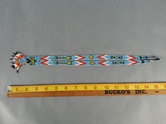 Vintage 1970s 1980s American Southwest Beaded Necklace Souvenir Phoenix Bird