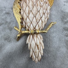 Vintage Lucca Razza Necklace Gold Tone Owl Heavy 20” READ